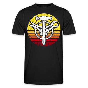 Signe de guilde Spengler Bauspengler - T-shirt sport Homme - noir - Devant - AI Model Male 178 dark (178cm)