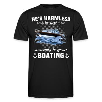 Captain Boat Captain - Men's Functional T-Shirt - black - Front - AI Model Male 178 dark (178cm)
