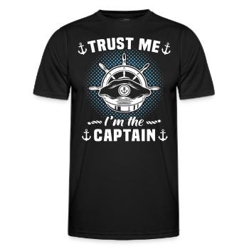 Captain Boat Captain - Men's Functional T-Shirt - black - Front - AI Model Male 178 dark (178cm)