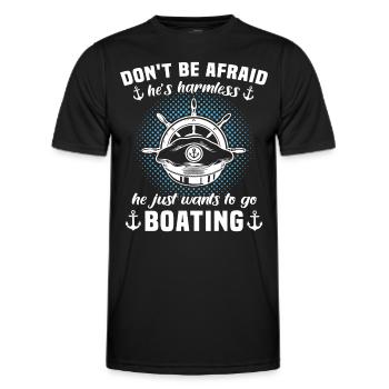 Captain Boat Captain - Men's Functional T-Shirt - black - Front - AI Model Male 178 dark (178cm)
