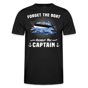 Captain Boat Captain - Men's Functional T-Shirt - black - Front - AI Model Male 178 dark (178cm)