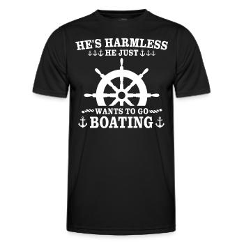 Captain Boat Captain - Men's Functional T-Shirt - black - Front - AI Model Male 178 dark (178cm)
