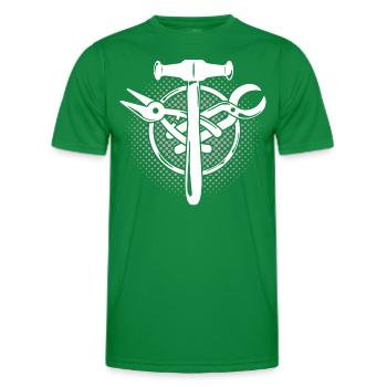 Spengler Motif Bauspengler Guild - Men's Functional T-Shirt - kelly green - Front - AI Model Male 178 dark (178cm)