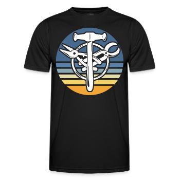 Guilde Spengler Motif Bauspengler - T-shirt sport Homme - noir - Devant - AI Model Male 178 dark (178cm)