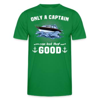 Captain Boat Owner Captain - Men's Functional T-Shirt - kelly green - Front - AI Model Male 178 dark (178cm)