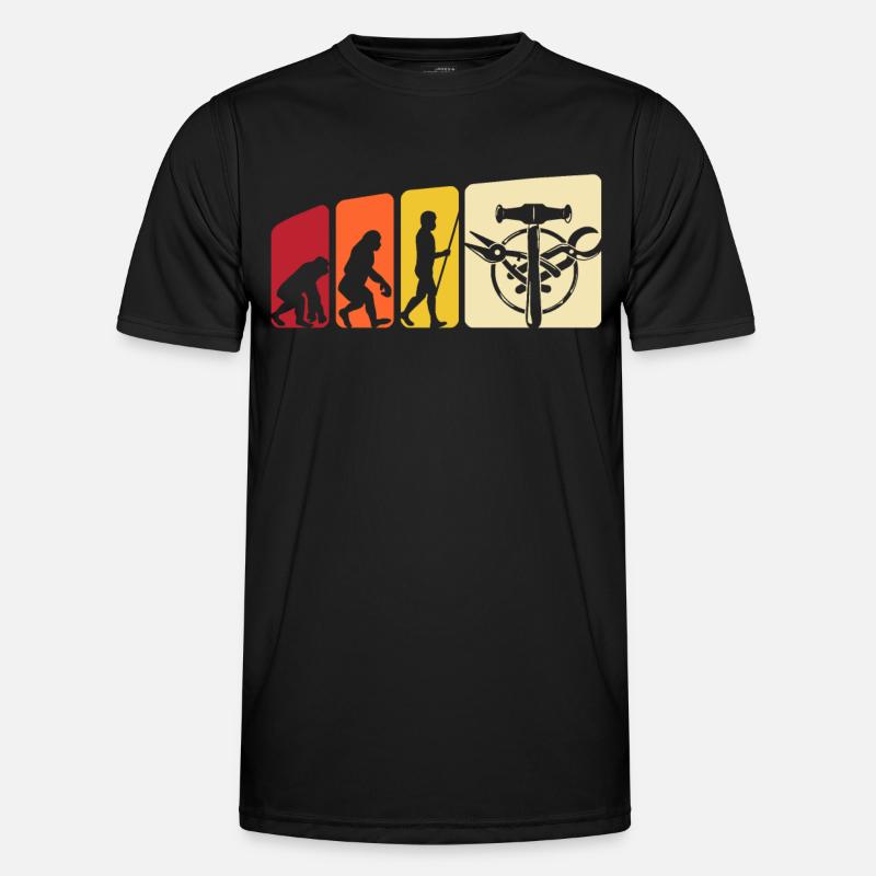 Spengler Evolution Bauspengler - Männer Funktions-T-Shirt - Schwarz