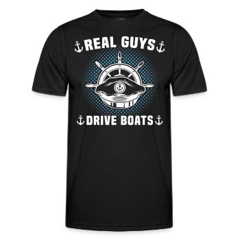 Captain Captain Boat - Men's Functional T-Shirt - black - Front - AI Model Male 178 dark (178cm)