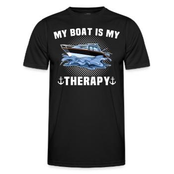 Captain Captain Boat - Men's Functional T-Shirt - black - Front - AI Model Male 178 dark (178cm)