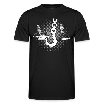 Crane Operator Crane Crane Driver - Men's Functional T-Shirt - black - Front - AI Model Male 178 dark (178cm)