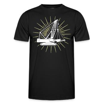 Crane Operator Crane Crane Driver - Men's Functional T-Shirt - black - Front - AI Model Male 178 dark (178cm)