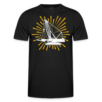 Crane Operator Crane Crane Driver - Men's Functional T-Shirt - black - Front - AI Model Male 178 dark (178cm)