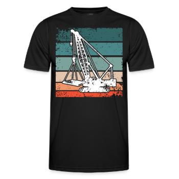 Crane Operator Crane Crane Driver - Men's Functional T-Shirt - black - Front - AI Model Male 178 dark (178cm)