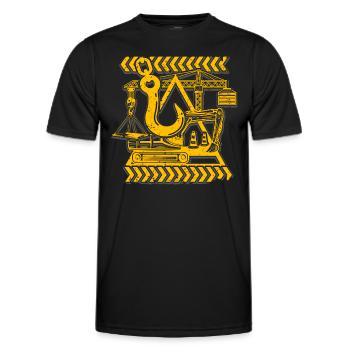 Crane Operator Crane Crane Driver - Men's Functional T-Shirt - black - Front - AI Model Male 178 dark (178cm)
