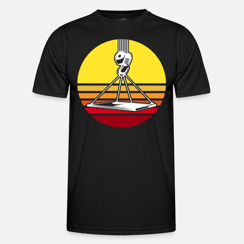 Kranführer Raupenkran Kranfahrer Kran - Männer Funktions-T-Shirt - Schwarz