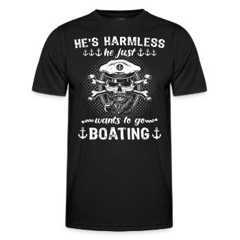 Captain Boat Captain - Men's Functional T-Shirt - black - Front - AI Model Male 178 dark (178cm)