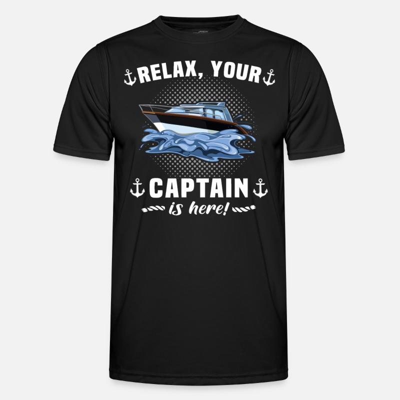 Captain boat license boating - Men's Functional T-Shirt - black