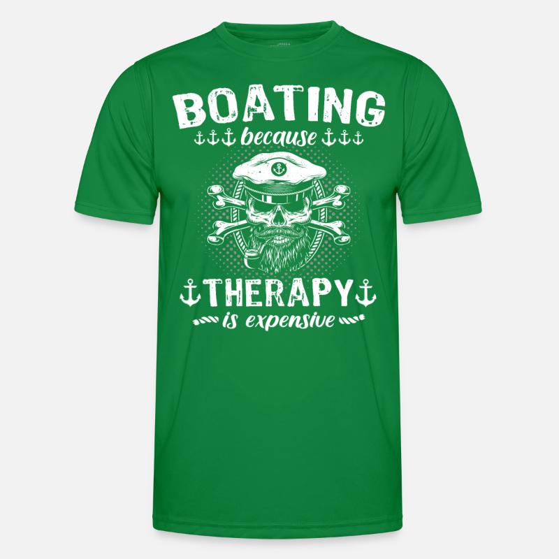 Captain Boating Therapy Männer Funktions-T-Shirt