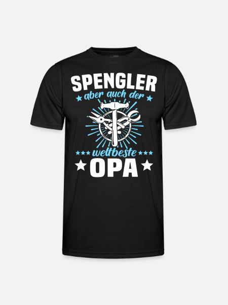 Spengler Opa Bauspengler Grossvater - Männer Funktions-T-Shirt - Schwarz