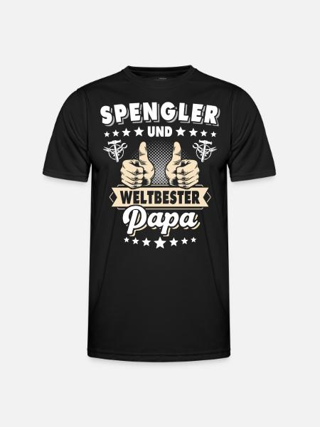 Bauspengler Papa Spengler - Männer Funktions-T-Shirt - Schwarz