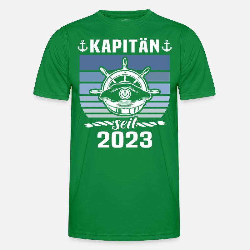 Kapitän 2023 Bootsführerschein Boot Männer Funktions-T-Shirt