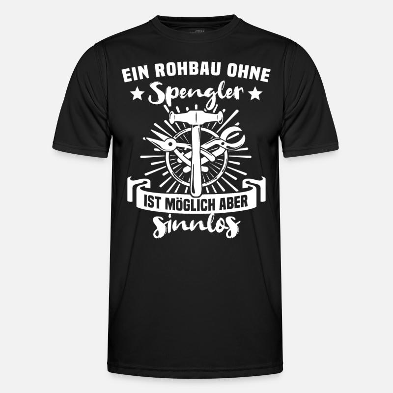 Spengler Bauspengler Karosseriespengler - Männer Funktions-T-Shirt - Schwarz