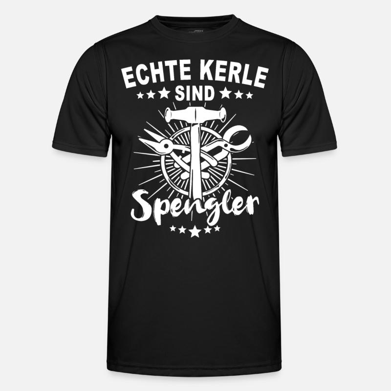 Spengler Beruf Karosseriespengler Sprüche - Männer Funktions-T-Shirt - Schwarz