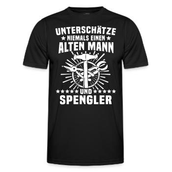 Spengler Spengeln Karosseriespengler - Männer Funktions-T-Shirt - Schwarz - Vorne - AI Model Male 178 dark (178cm)