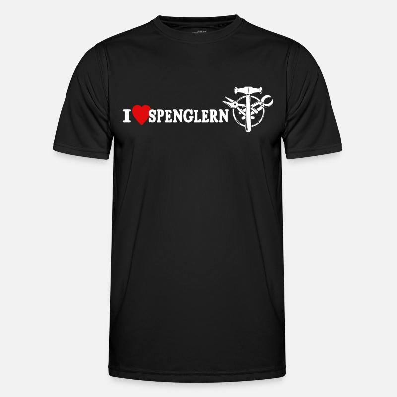 Ich Liebe Spengler Beruf - Männer Funktions-T-Shirt - Schwarz
