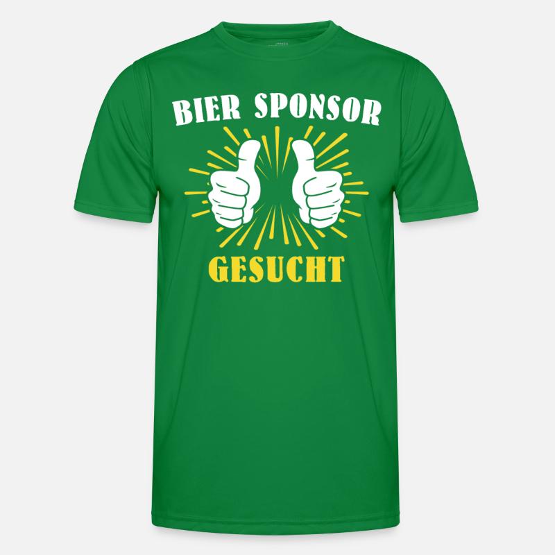 Bier Sponsor Trinksprüche Party Männer Funktions-T-Shirt