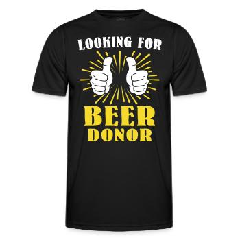 Bier Sponsor Trinksprüche Biertrinker - Männer Funktions-T-Shirt - Schwarz - Vorne - AI Model Male 178 dark (178cm)