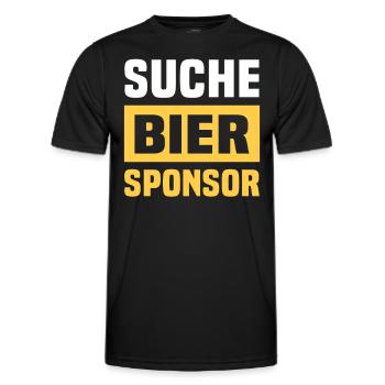 Bier Sprüche Trinksprüche Bierliebhaber - Männer Funktions-T-Shirt - Schwarz - Vorne - AI Model Male 178 dark (178cm)