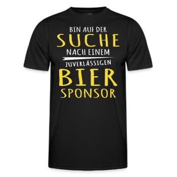 Bier Sprüche Trinksprüche Bierliebhaber - Männer Funktions-T-Shirt - Schwarz - Vorne - AI Model Male 178 dark (178cm)