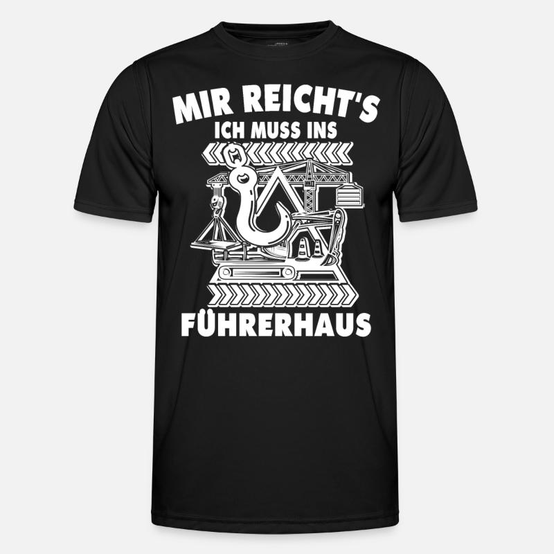 Kranfahrer Kranführer Kran - Männer Funktions-T-Shirt - Schwarz