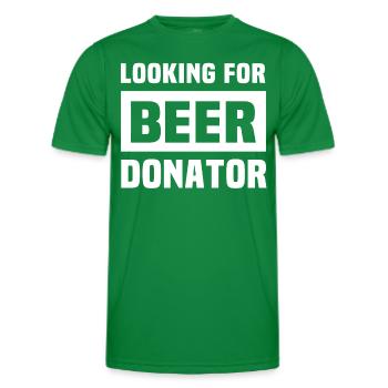 Biersprüche Trinken Bier - Männer Funktions-T-Shirt - Kelly Green - Vorne - AI Model Male 178 dark (178cm)