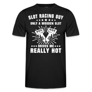 Slot Car Racing Slot Race - Men's Functional T-Shirt - black - Front - AI Model Male 178 dark (178cm)