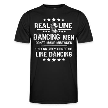Line Dancing Line Dance - Men's Functional T-Shirt - black - Front - AI Model Male 178 dark (178cm)
