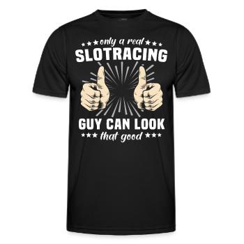 Slot Car Racing Slot Race - Men's Functional T-Shirt - black - Front - AI Model Male 178 dark (178cm)