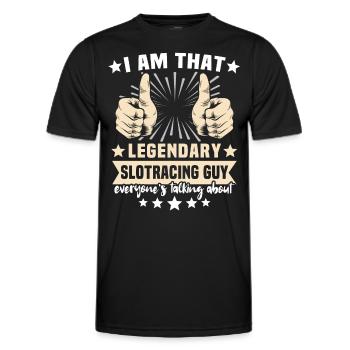 Slot Car Racing Slot Race - Men's Functional T-Shirt - black - Front - AI Model Male 178 dark (178cm)