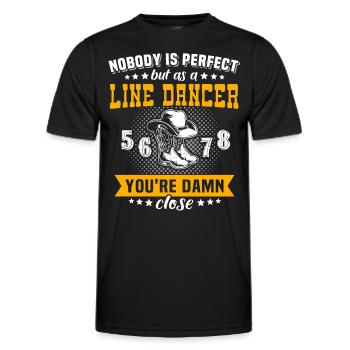 Line Dance Line Dancing - Men's Functional T-Shirt - black - Front - AI Model Male 178 dark (178cm)