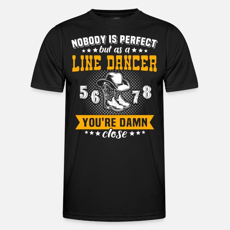 Line Dance Line Dancing - Männer Funktions-T-Shirt - Schwarz