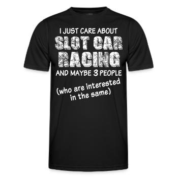 Slot Racing Slot Car - Men's Functional T-Shirt - black - Front - AI Model Male 178 dark (178cm)