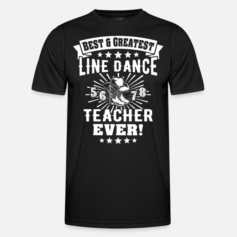 Line Dancing Lehrer Line Dance - Männer Funktions-T-Shirt - Schwarz