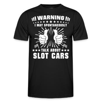 Slot Race Slot Car - Men's Functional T-Shirt - black - Front - AI Model Male 178 dark (178cm)