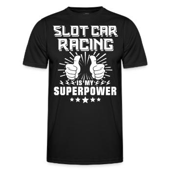Slot Race Slot Car - Men's Functional T-Shirt - black - Front - AI Model Male 178 dark (178cm)
