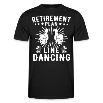 Line Dance Line Dancing - Men's Functional T-Shirt - black - Front - AI Model Male 178 dark (178cm)