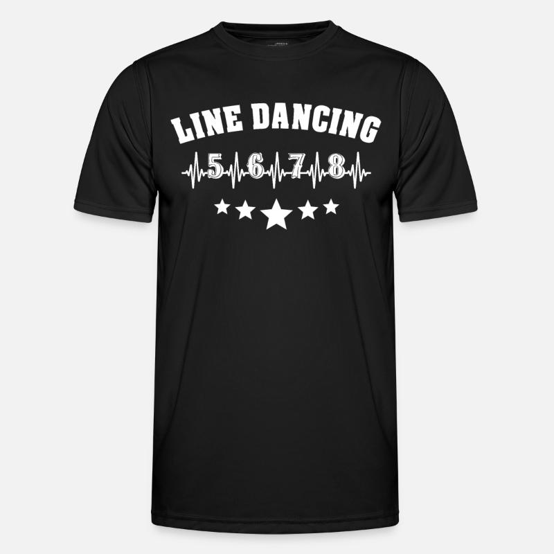 Line Dancing Geschenk - Männer Funktions-T-Shirt - Schwarz