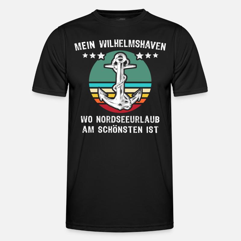 Wilhelmshavener Sprüche Wilhelmshaven - Männer Funktions-T-Shirt - Schwarz