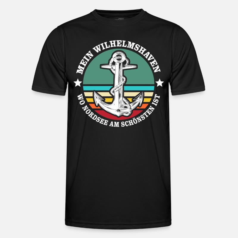 Wilhelmshaven Sprüche Wilhelmshavener Geschenk - Männer Funktions-T-Shirt - Schwarz