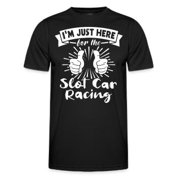 Slot Racing Slot Car - Men's Functional T-Shirt - black - Front - AI Model Male 178 dark (178cm)