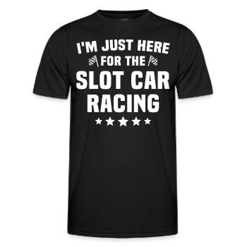 Slot Racing Slot Car - Men's Functional T-Shirt - black - Front - AI Model Male 178 dark (178cm)